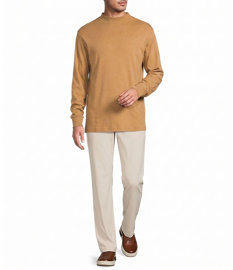 Roundtree & Yorke Long Sleeve Solid Mock Neck Pullover