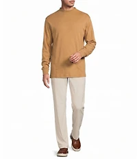 Roundtree & Yorke Long Sleeve Solid Mock Neck Pullover