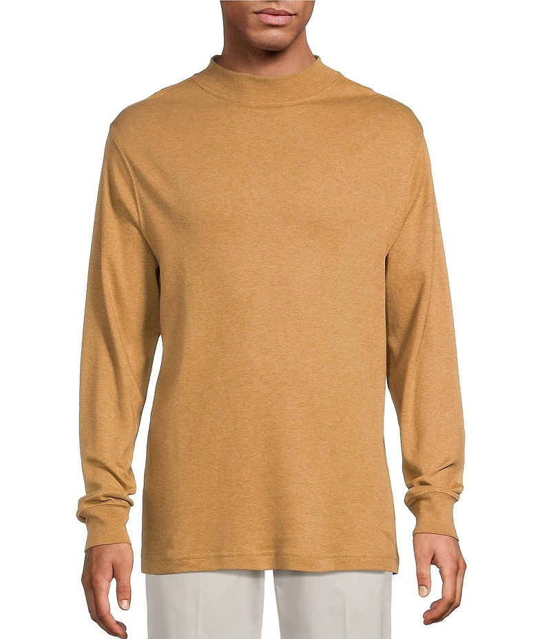 Roundtree & Yorke Long Sleeve Solid Mock Neck Pullover