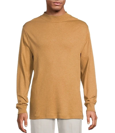 Roundtree & Yorke Long Sleeve Solid Mock Neck Pullover