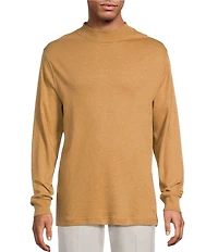 Roundtree & Yorke Long Sleeve Solid Mock Neck Pullover