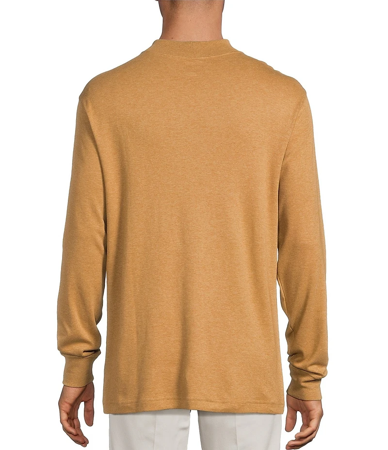 Roundtree & Yorke Long Sleeve Solid Mock Neck Pullover