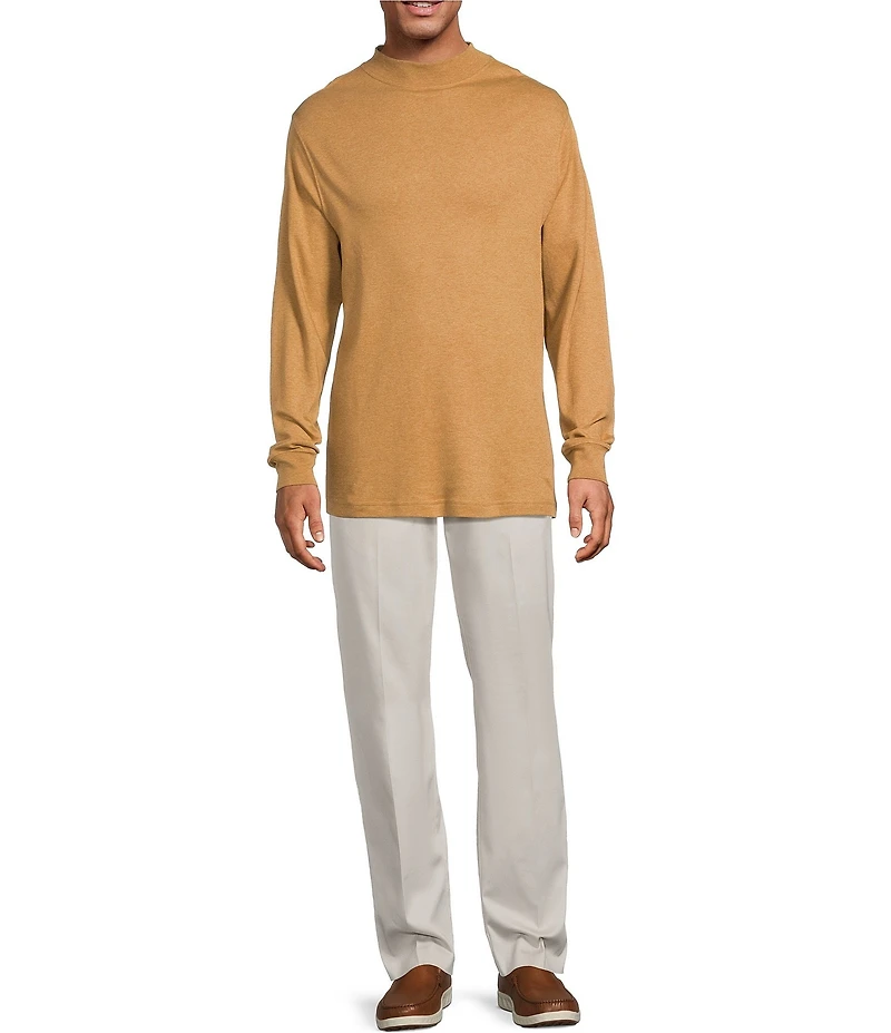 Roundtree & Yorke Long Sleeve Solid Mock Neck Pullover