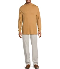 Roundtree & Yorke Long Sleeve Solid Mock Neck Pullover