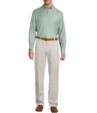 Roundtree & Yorke Long Sleeve Solid Oxford Sport Shirt