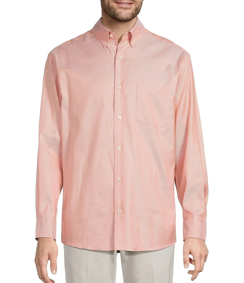Roundtree & Yorke Long Sleeve Solid Oxford Sport Shirt
