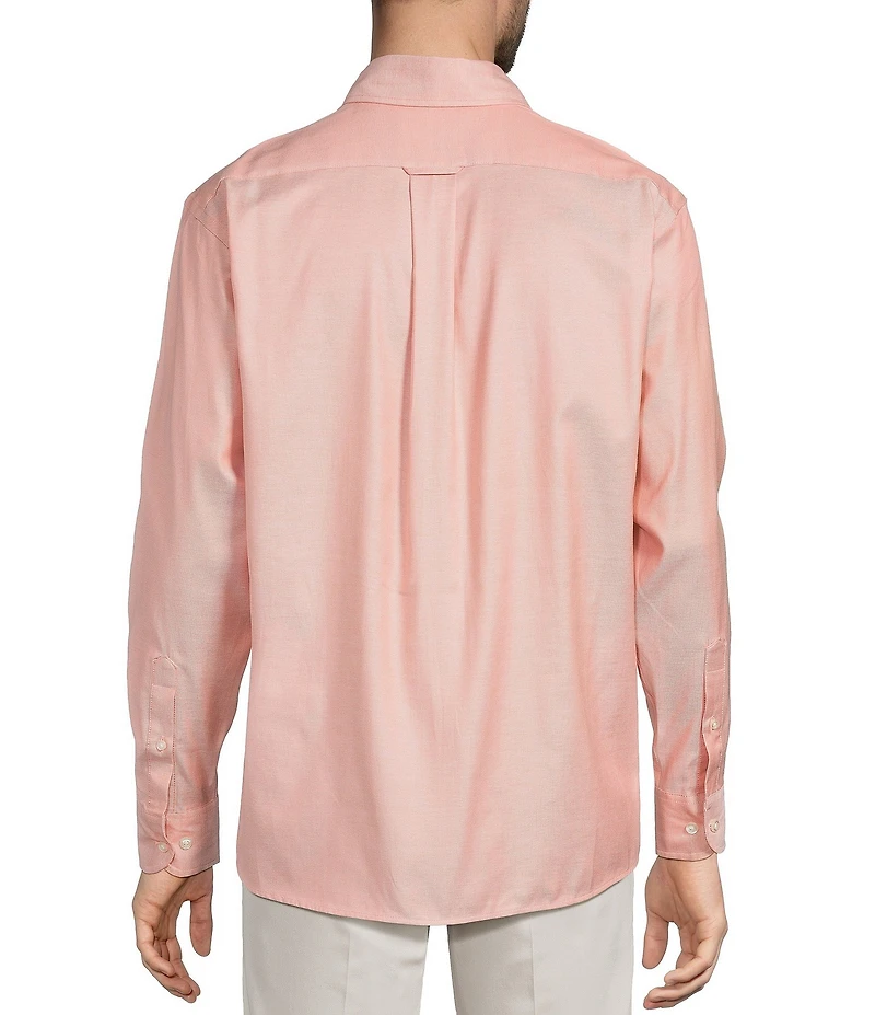 Roundtree & Yorke Long Sleeve Solid Oxford Sport Shirt