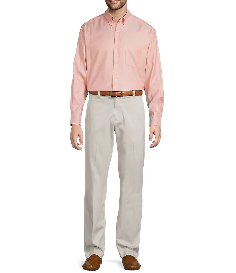 Roundtree & Yorke Long Sleeve Solid Oxford Sport Shirt