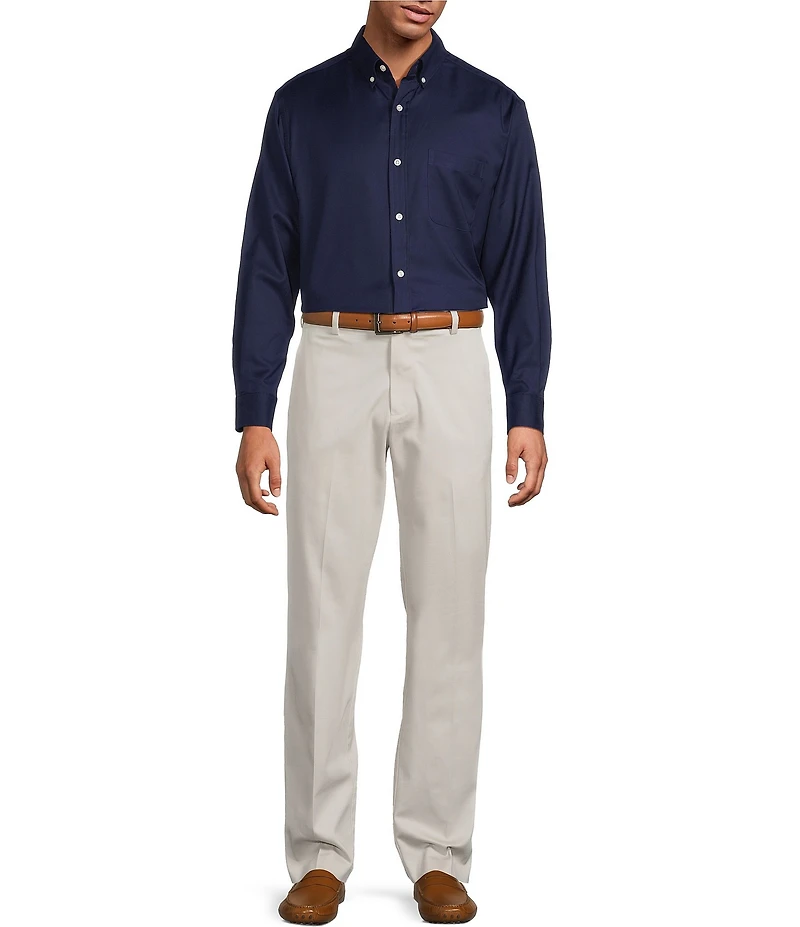 Roundtree & Yorke Long Sleeve Solid Oxford Sport Shirt