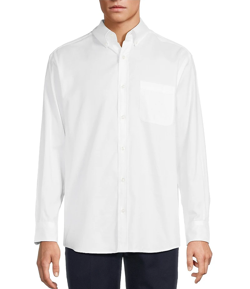 Roundtree & Yorke Long Sleeve Solid Oxford Sport Shirt