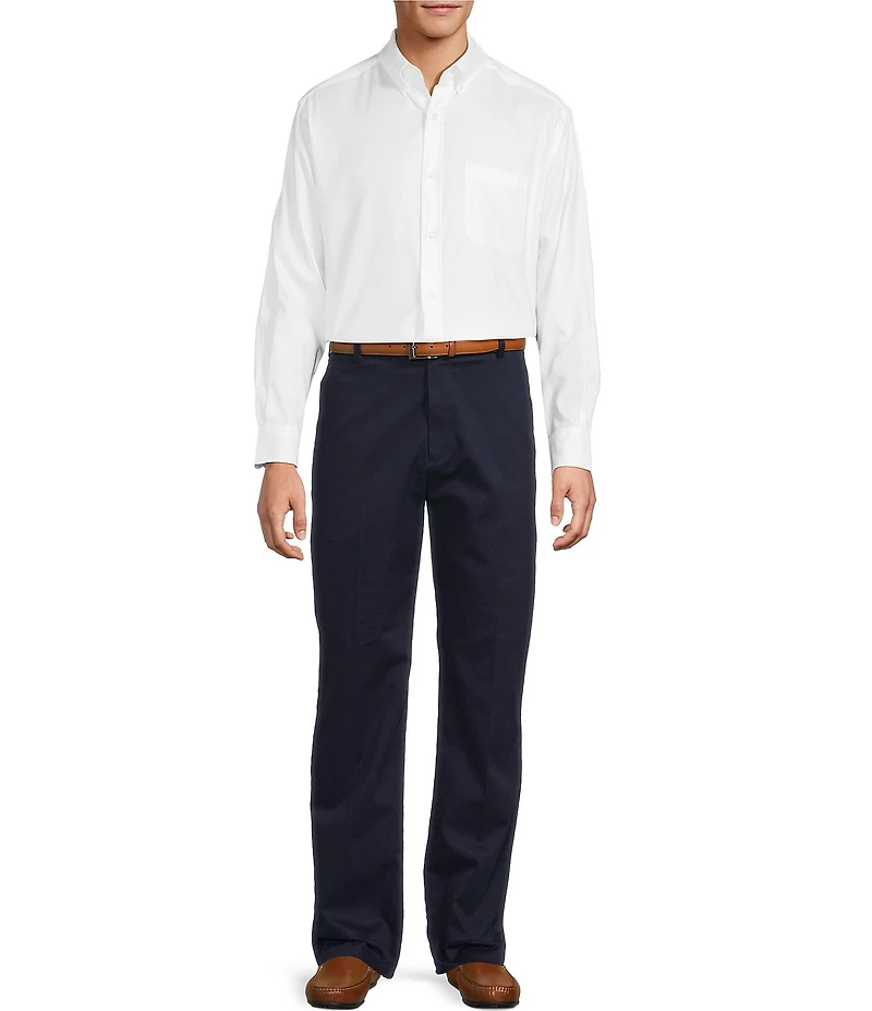 Roundtree & Yorke Long Sleeve Solid Oxford Sport Shirt