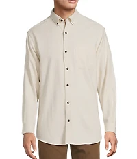 Roundtree & Yorke Long Sleeve Solid Portuguese Flannel Sport Shirt