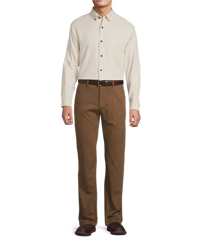 Roundtree & Yorke Long Sleeve Solid Portuguese Flannel Sport Shirt