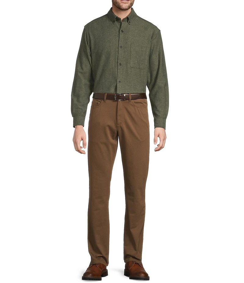 Roundtree & Yorke Long Sleeve Solid Portuguese Flannel Sport Shirt