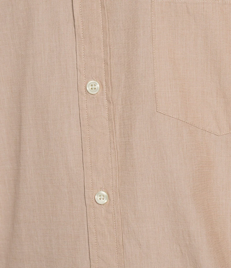 Roundtree & Yorke Long Sleeve Solid Slub Sport Shirt