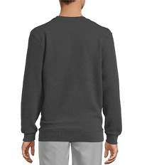 Roundtree & Yorke Long Sleeve Solid Textured Crew Pullover
