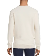 Roundtree & Yorke Long Sleeve Solid Textured Crew Pullover