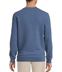 Roundtree & Yorke Long Sleeve Solid Textured Crew Pullover