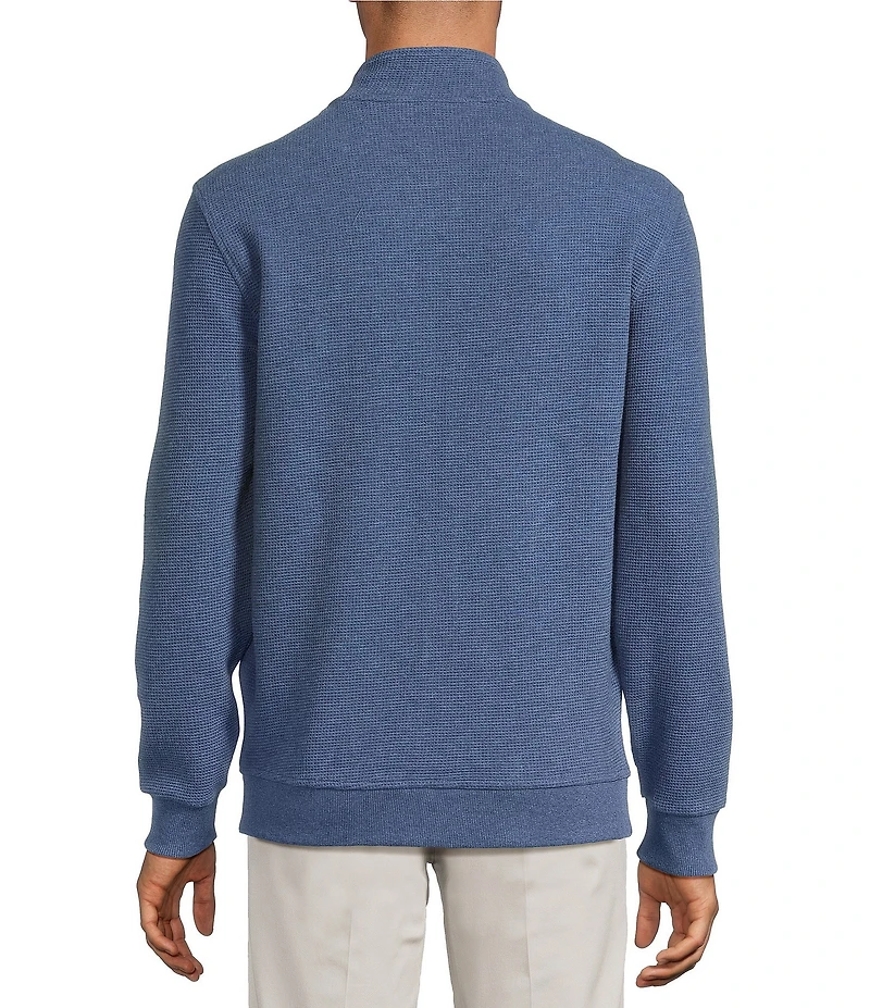 Roundtree & Yorke Long Sleeve Solid Textured Full Zip