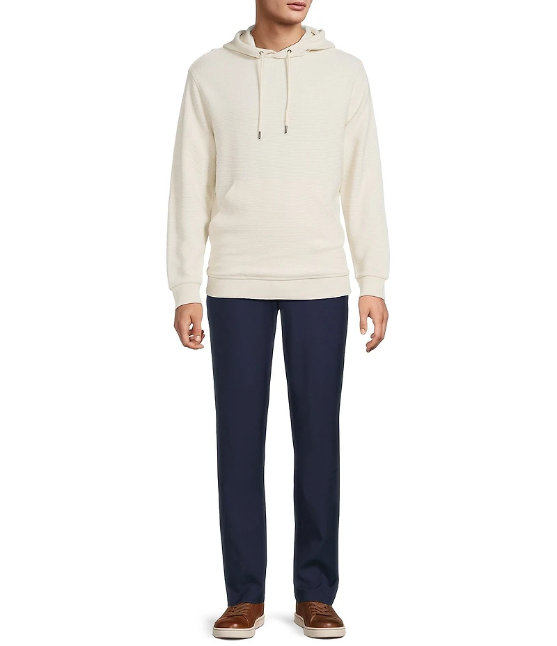 Roundtree & Yorke Long Sleeve Solid Textured Hoodie Pullover