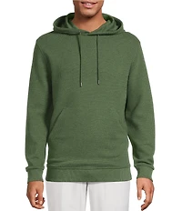 Roundtree & Yorke Long Sleeve Solid Textured Hoodie Pullover