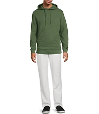 Roundtree & Yorke Long Sleeve Solid Textured Hoodie Pullover