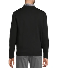 Roundtree & Yorke Long Sleeve Solid V-Neck Pullover Sweater