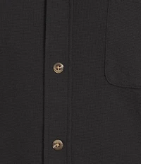 Roundtree & Yorke Long Sleeve Solid Waffle Coat Front Shirt