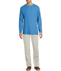 Roundtree & Yorke Long Sleeve Solid Waffle Crewneck Pullover