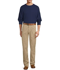 Roundtree & Yorke Long Sleeve Solid Waffle Crewneck Pullover