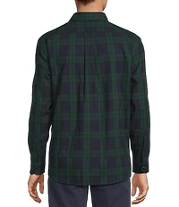 Roundtree & Yorke Long Sleeve Tartan Plaid Portuguese Flannel Sport Shirt