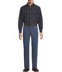 Roundtree & Yorke Long Sleeve Yeti Print Oxford Sport Shirt