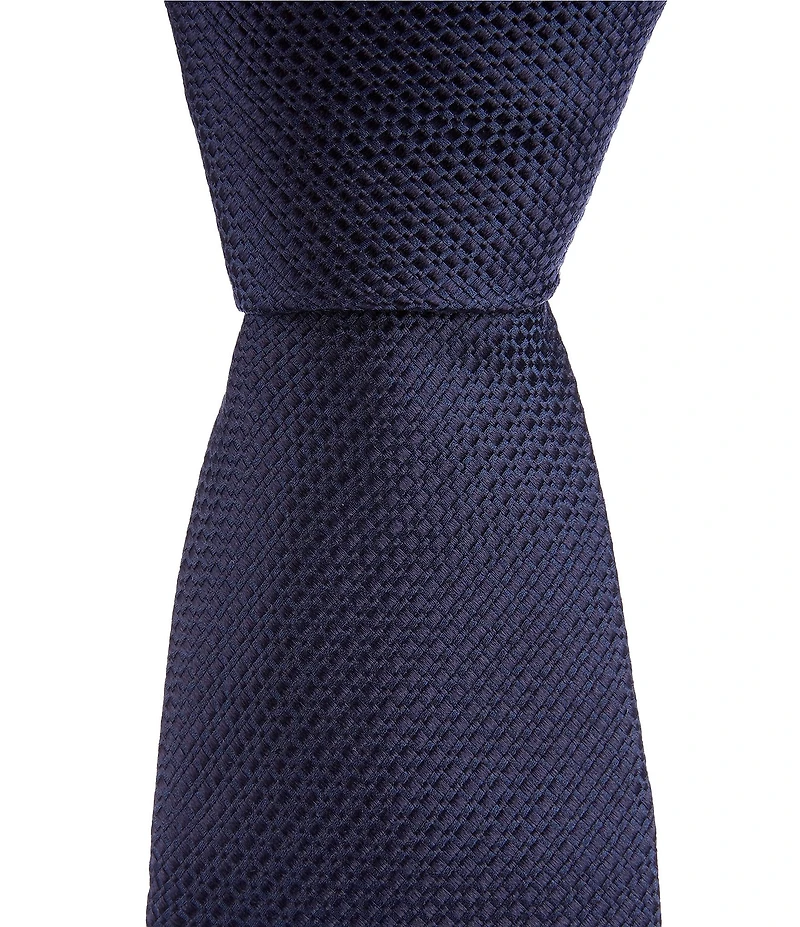 Roundtree & Yorke Louis Solid 3.125#double; Silk Blend Tie