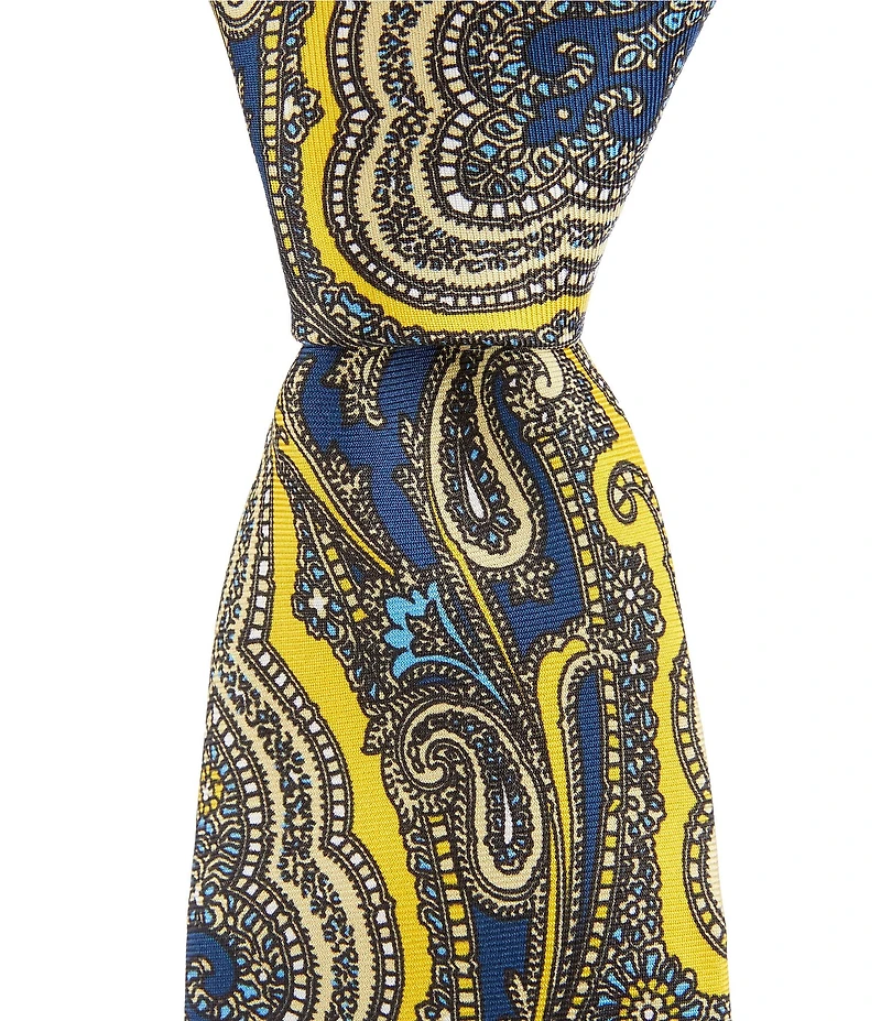 Roundtree & Yorke Lukas Paisley 3.125#double; Silk Tie