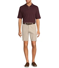 Roundtree & Yorke Luxury Linen 9#double; Flat Front Glen Plaid Shorts