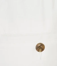 Roundtree & Yorke Luxury Linen Blend Flat Front Drawstring 8#double; Inseam Solid Shorts