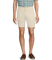 Roundtree & Yorke Luxury Linen Flat Front 9#double; Solid Shorts