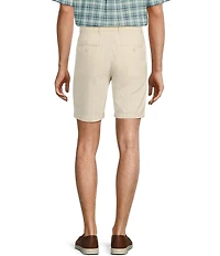 Roundtree & Yorke Luxury Linen Flat Front 9#double; Solid Shorts