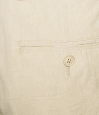 Roundtree & Yorke Luxury Linen Flat Front 9#double; Solid Shorts