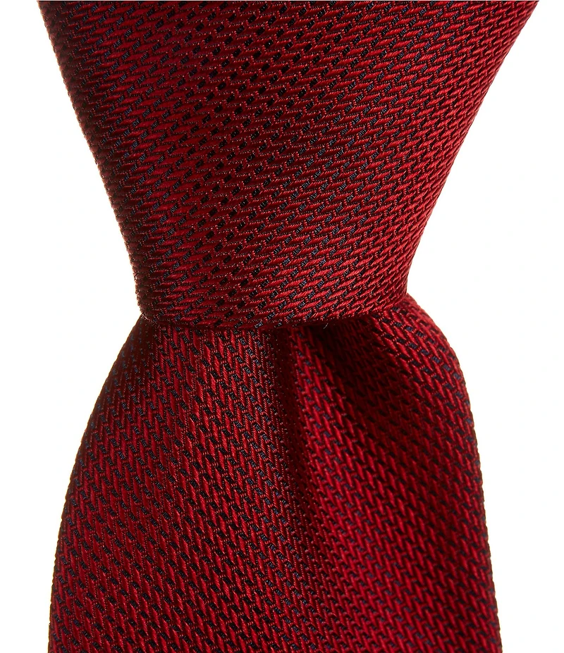 Roundtree & Yorke Malakai Solid 3 3/8#double; Silk Blend Tie