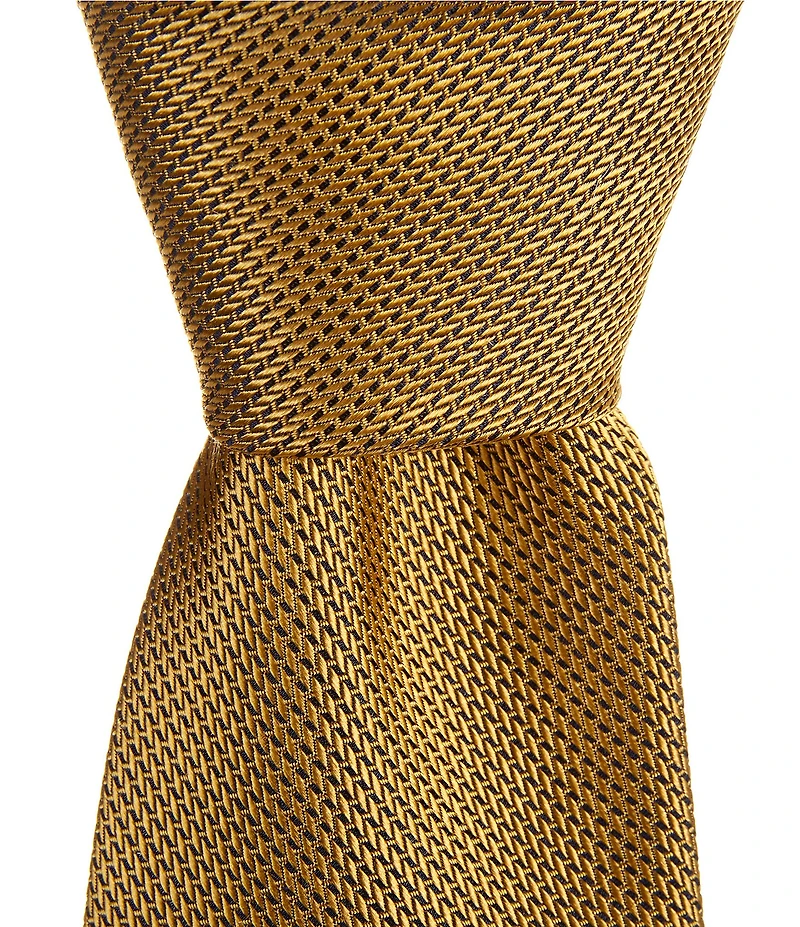 Roundtree & Yorke Malakai Solid 3 3/8#double; Silk Blend Tie