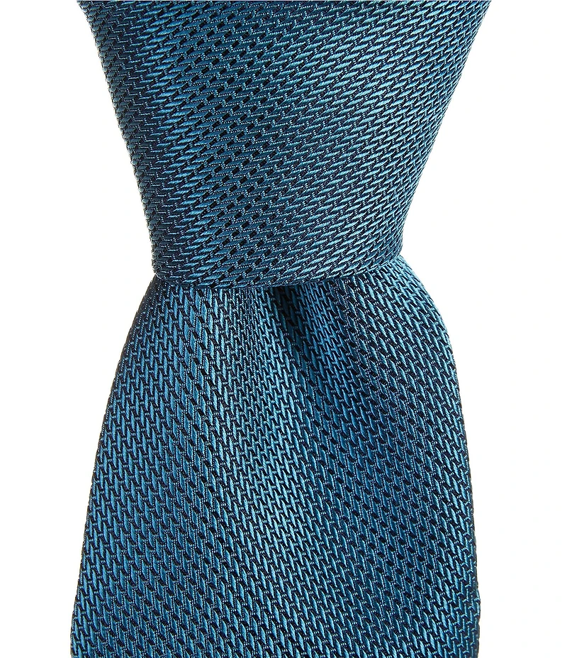 Roundtree & Yorke Malakai Solid 3 3/8#double; Silk Blend Tie