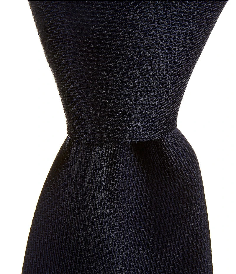 Roundtree & Yorke Malakai Solid 3 3/8#double; Silk Blend Tie