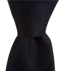 Roundtree & Yorke Malakai Solid 3 3/8#double; Silk Blend Tie