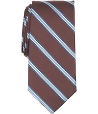 Roundtree & Yorke Miller Stripe Traditional Poly/Silk Tie