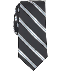 Roundtree & Yorke Miller Stripe Traditional Poly/Silk Tie