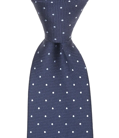 Roundtree & Yorke Moises Dot Traditional Silk Blend Tie
