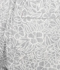 Roundtree & Yorke Outline Floral 7#double; Swim Trunks