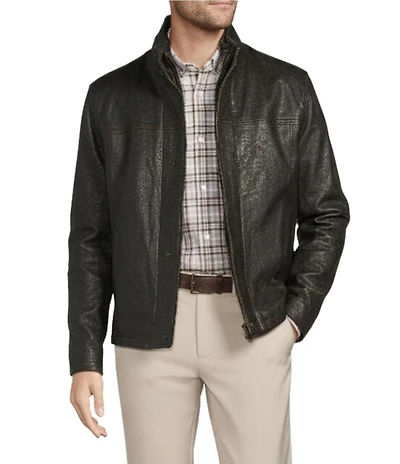 Roundtree & Yorke Pathfinder Lambskin Leather Long Sleeve Hipster Jacket