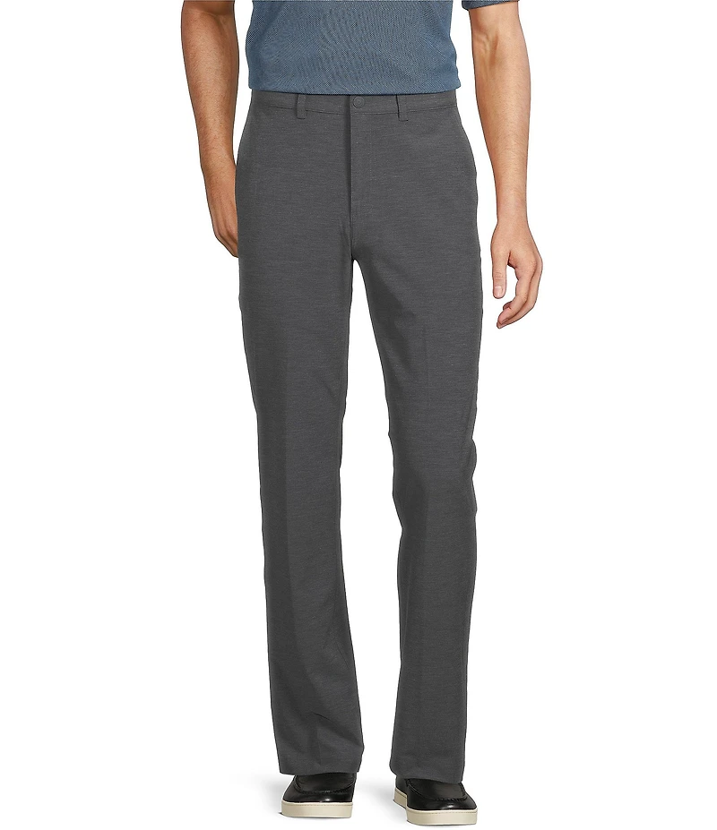 Roundtree & Yorke Performance Andrew Fit Flat Front Solid Texture Pants